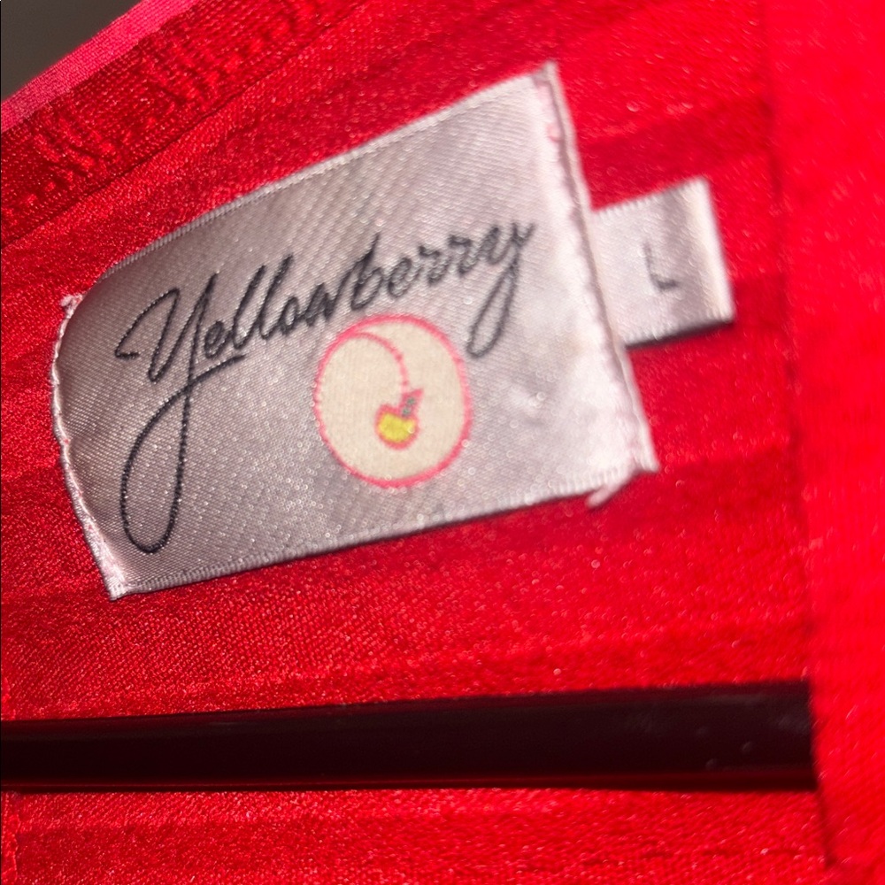 YELLOWBERRY Red Fit and Flared Pleated Dress - Picture 5 of 5